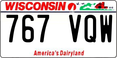 WI license plate 767VQW