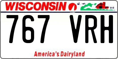 WI license plate 767VRH