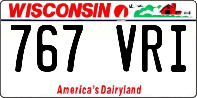 WI license plate 767VRI