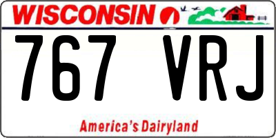 WI license plate 767VRJ