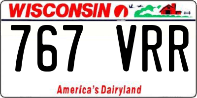 WI license plate 767VRR
