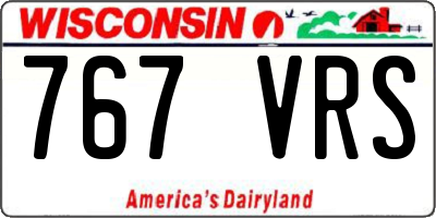 WI license plate 767VRS