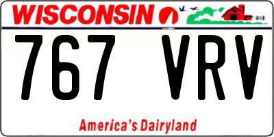 WI license plate 767VRV