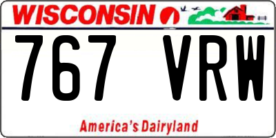 WI license plate 767VRW
