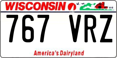 WI license plate 767VRZ
