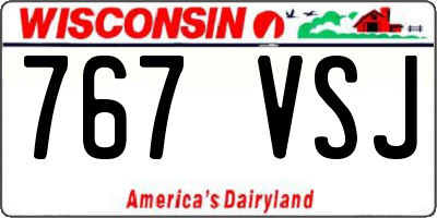 WI license plate 767VSJ