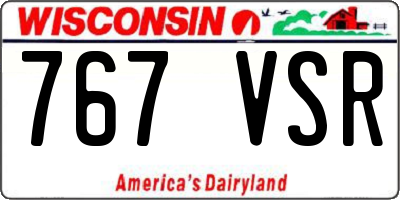 WI license plate 767VSR