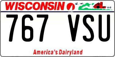 WI license plate 767VSU