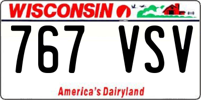WI license plate 767VSV