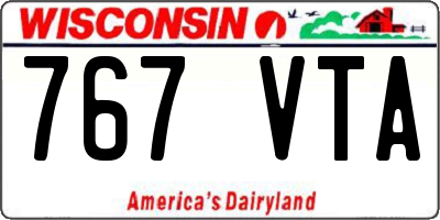 WI license plate 767VTA