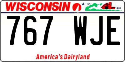 WI license plate 767WJE