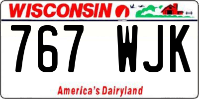 WI license plate 767WJK