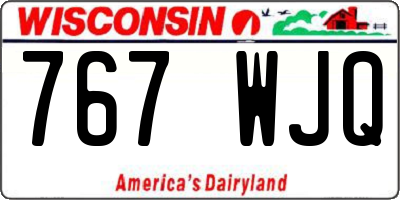 WI license plate 767WJQ