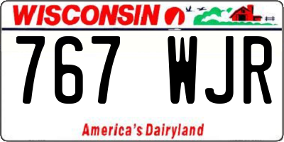 WI license plate 767WJR