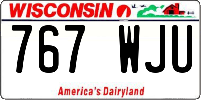 WI license plate 767WJU