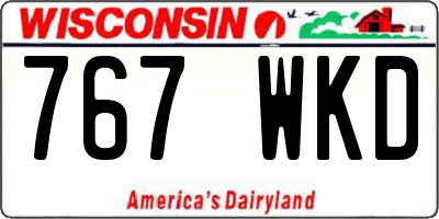 WI license plate 767WKD