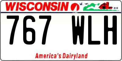 WI license plate 767WLH