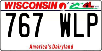 WI license plate 767WLP
