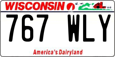 WI license plate 767WLY