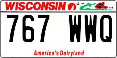 WI license plate 767WWQ