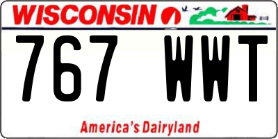 WI license plate 767WWT