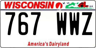 WI license plate 767WWZ