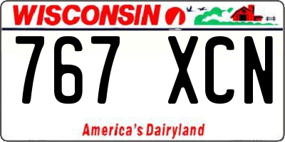 WI license plate 767XCN