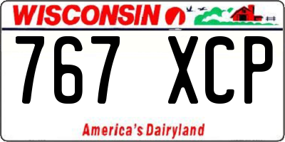 WI license plate 767XCP