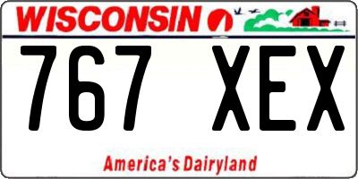 WI license plate 767XEX