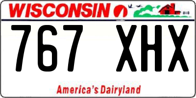 WI license plate 767XHX