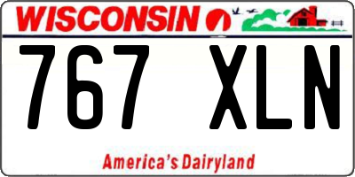 WI license plate 767XLN