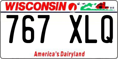 WI license plate 767XLQ