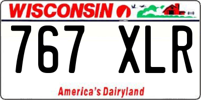 WI license plate 767XLR
