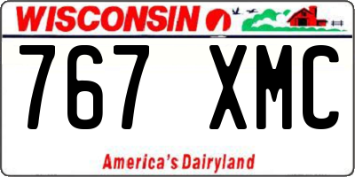 WI license plate 767XMC