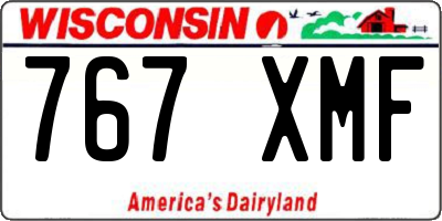 WI license plate 767XMF