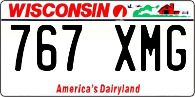 WI license plate 767XMG