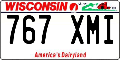 WI license plate 767XMI