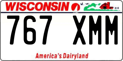 WI license plate 767XMM