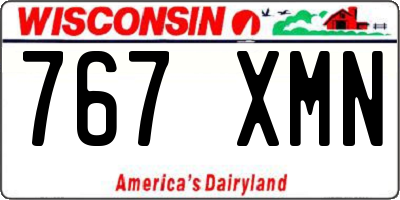 WI license plate 767XMN