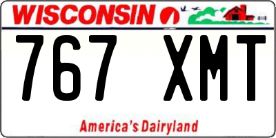 WI license plate 767XMT