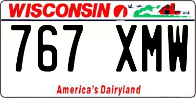 WI license plate 767XMW