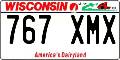 WI license plate 767XMX