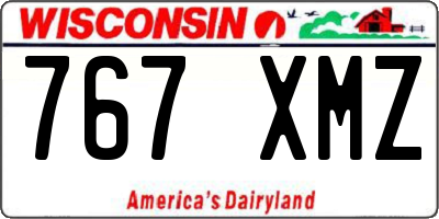 WI license plate 767XMZ