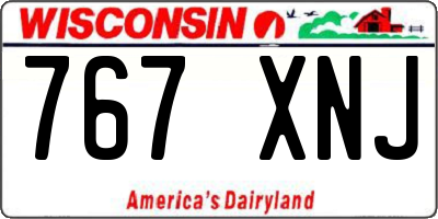 WI license plate 767XNJ