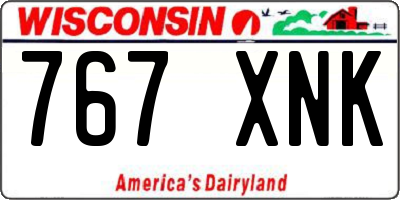 WI license plate 767XNK
