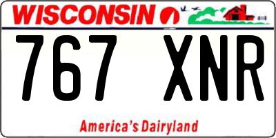 WI license plate 767XNR
