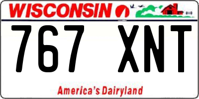 WI license plate 767XNT
