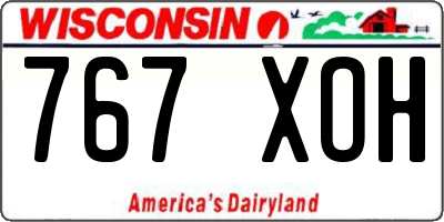 WI license plate 767XOH