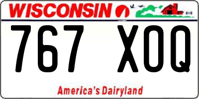 WI license plate 767XOQ