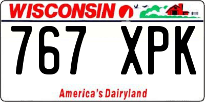 WI license plate 767XPK